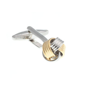 Ribbon Weave Gold Plated and Simply Metal Cufflinks by Elizabeth Parker