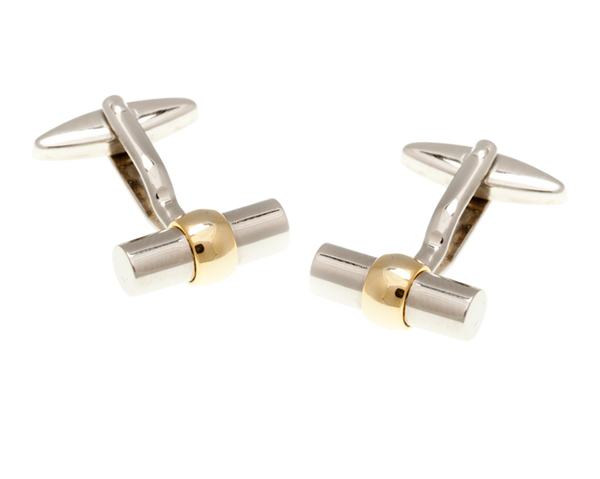 Gold Plated Bulb Tube Cufflinks