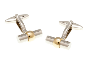 Gold Plated Bulb Tube Cufflinks