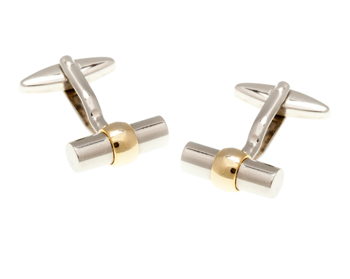 Gold Plated Bulb Tube Cufflinks