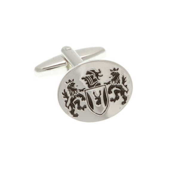 Elizabeth Parker Crest Plain Metal Enamel Cufflinks by Elizabeth Parker England