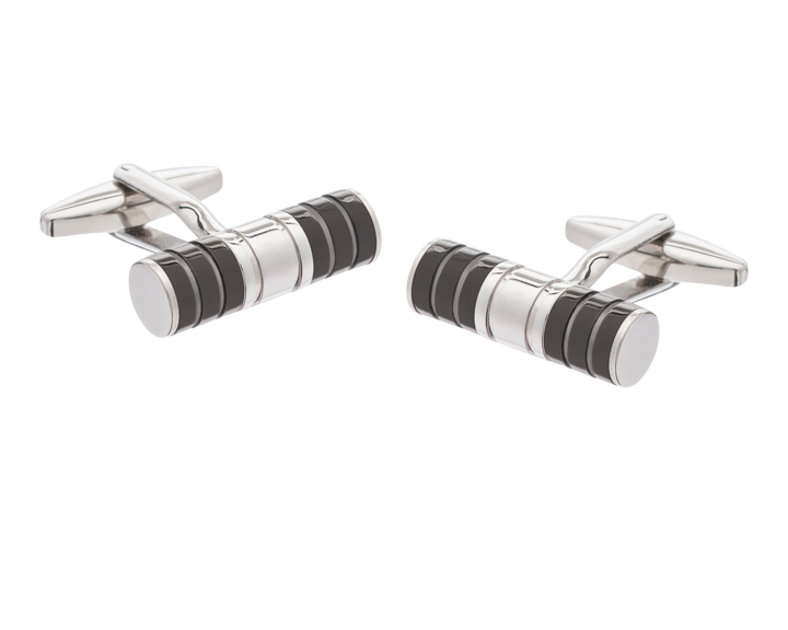 Black Tube Cufflinks