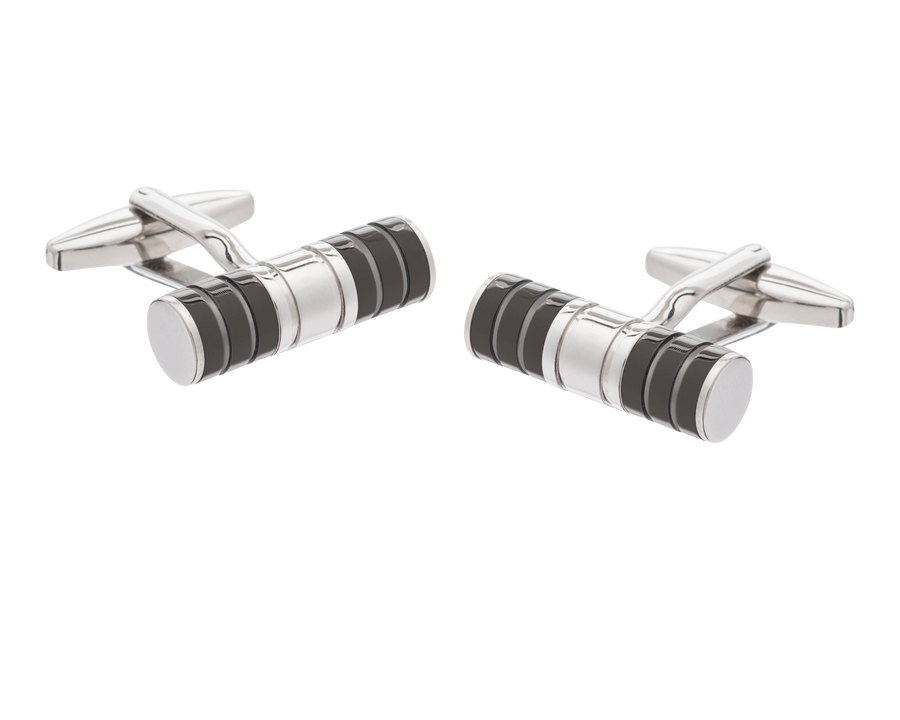 Black Tube Cufflinks