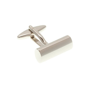 Oval Tube Simply Metal Cufflinks by Elizabeth Parker England