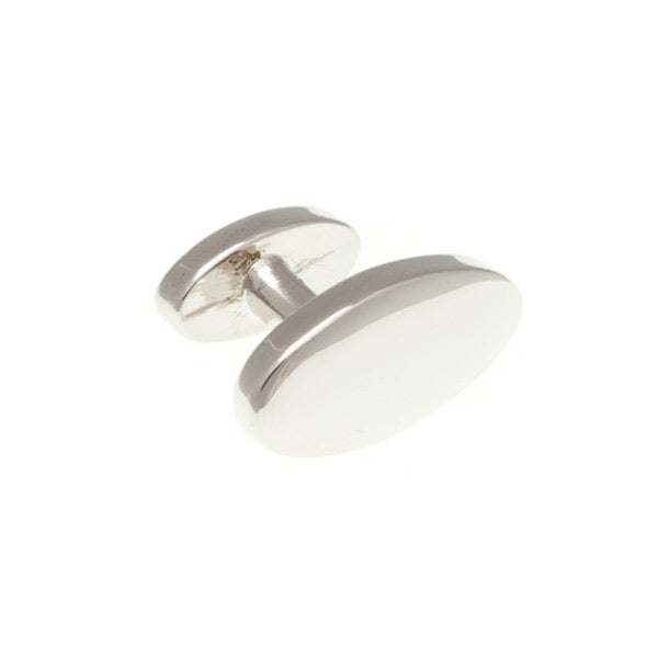 Oval Simply Metal Cufflinks by Elizabeth Parker England