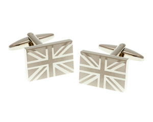 Union Jack Etched Cufflinks