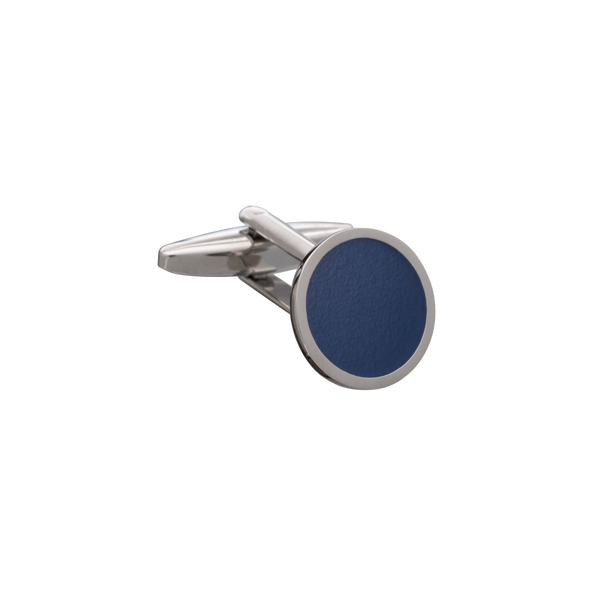 Round Blue Cufflinks