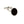 Round Black Enamel Cufflinks by Elizabeth Parker England