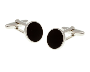 Round Black Cufflinks