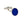 Round Blue Enamel Cufflinks by Elizabeth Parker England