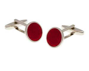 Round Red Cufflinks