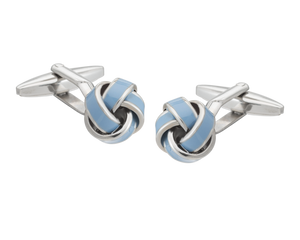 Light Blue Knot Cufflinks