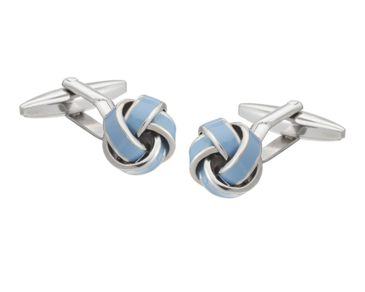 Light Blue Knot Cufflinks