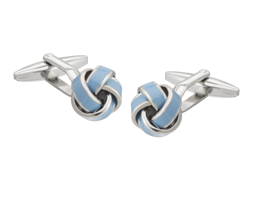 Light Blue Knot Cufflinks