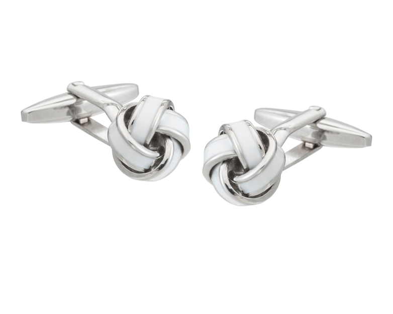 White Knot Cufflinks