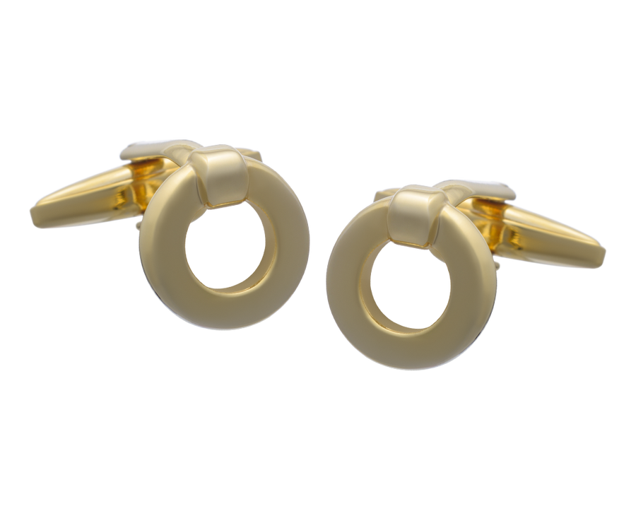 Gold Endless Ring Cufflinks