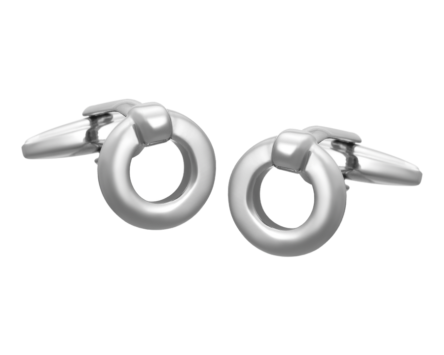 Silver Endless Ring Cufflinks