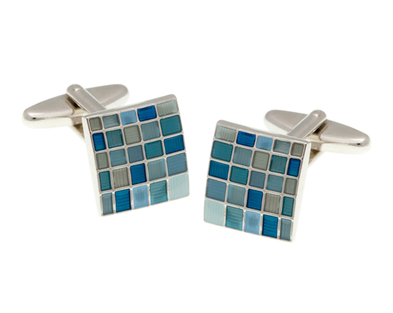 Blue Multi Square Cufflinks