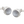 Cats Eye Multi-faceted Light Grey Cufflinks