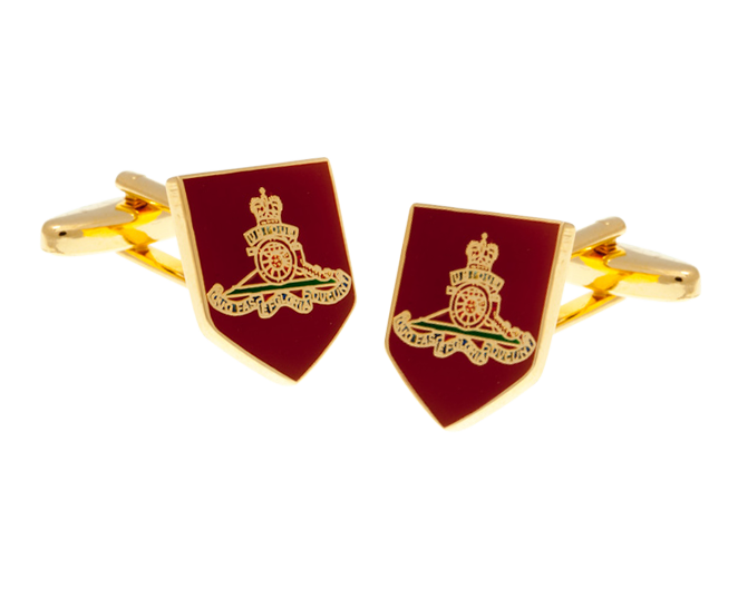 Artillery Style Shield Cufflinks