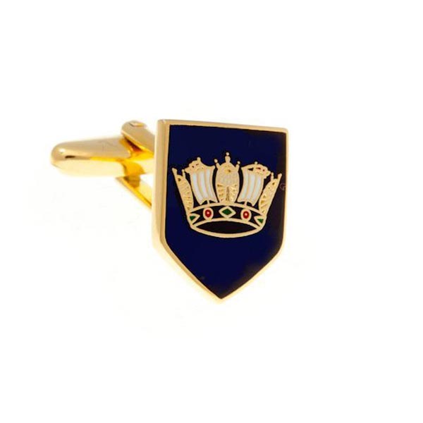 Royal Navy Blue Enamel Cufflinks by Elizabeth Parker England