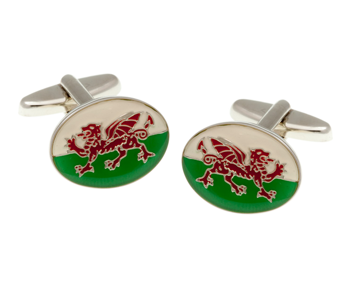 Welsh Red Dragon Flag Cufflinks