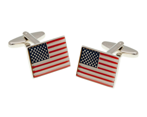 Stars and Stripes USA Flag Cufflinks