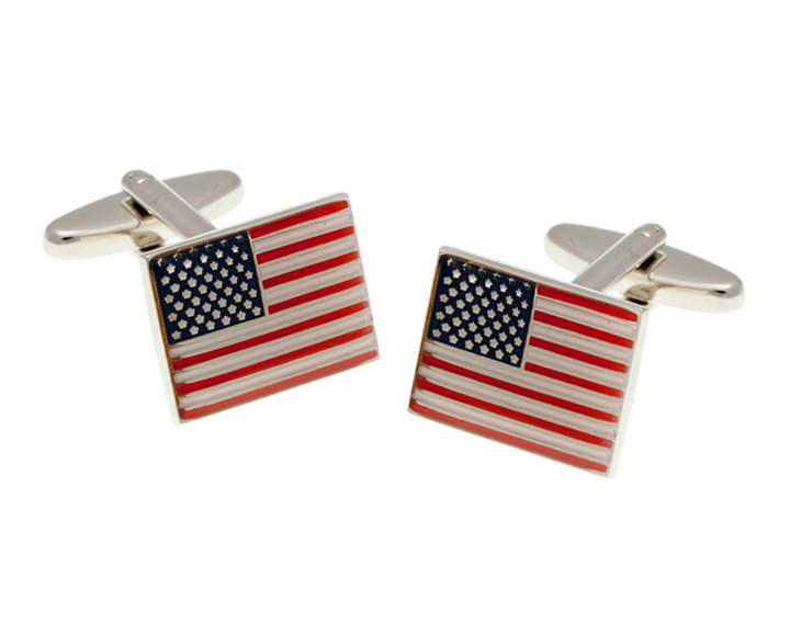 Stars and Stripes USA Flag Cufflinks