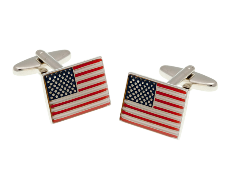 Stars and Stripes USA Flag Cufflinks