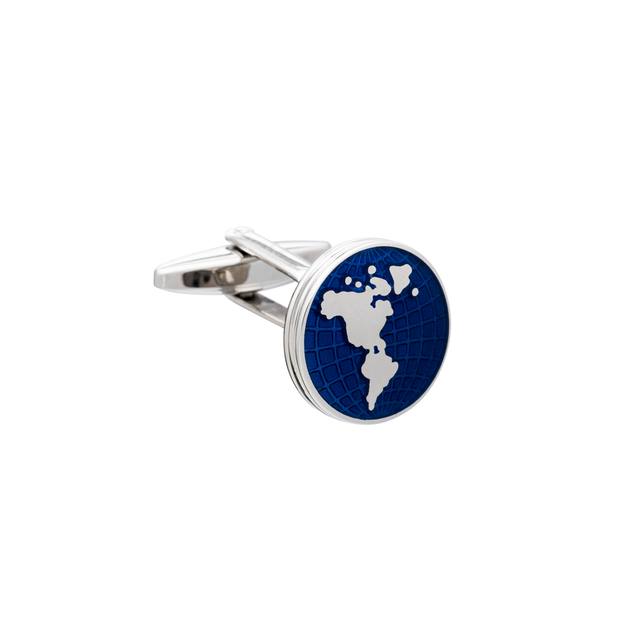 Round Map Of The World Cufflinks