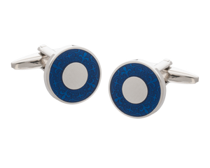 Blue Medieval Fleur De Lys Cufflinks