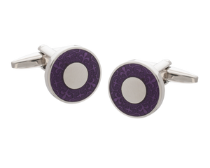 Purple Medieval Fleur De Lys Cufflinks