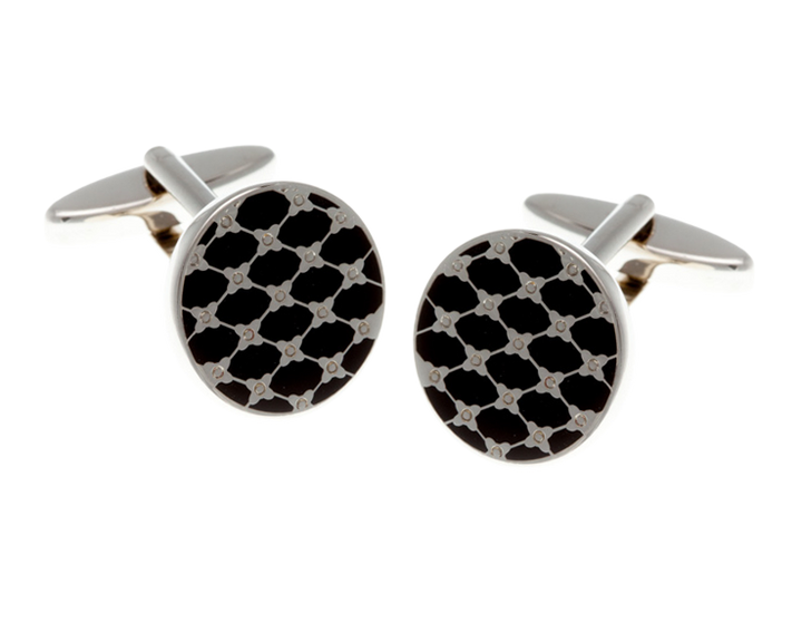 Black Trellis Cufflinks