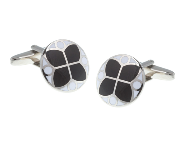 Black and White Glass Window Cufflinks
