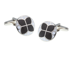 Black and White Glass Window Cufflinks