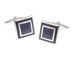 Blue Square Border Cufflinks