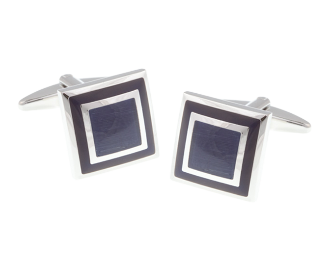 Blue Square Border Cufflinks