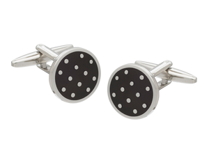 Black Polka Dot Cufflinks