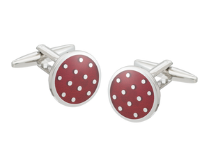 Red Polka Dot Cufflinks