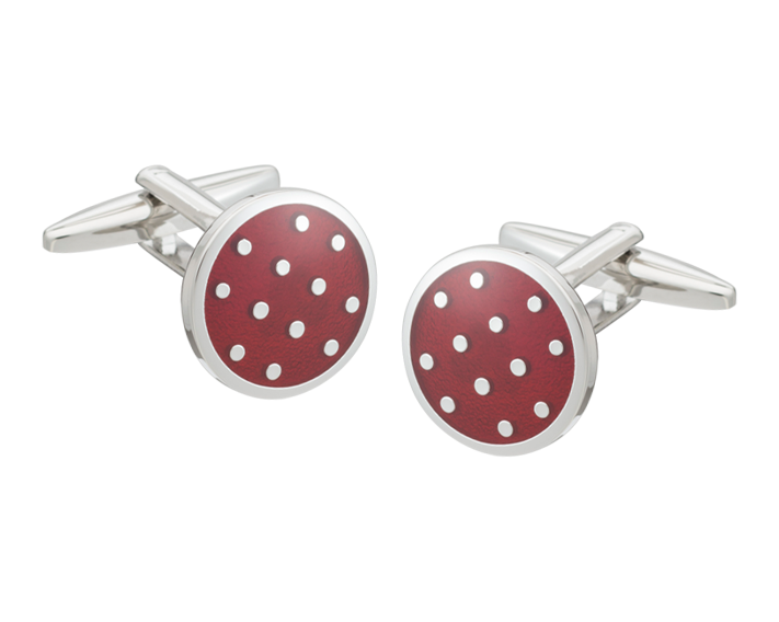 Red Polka Dot Cufflinks