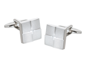 Metal Textured Foursquare Cufflinks