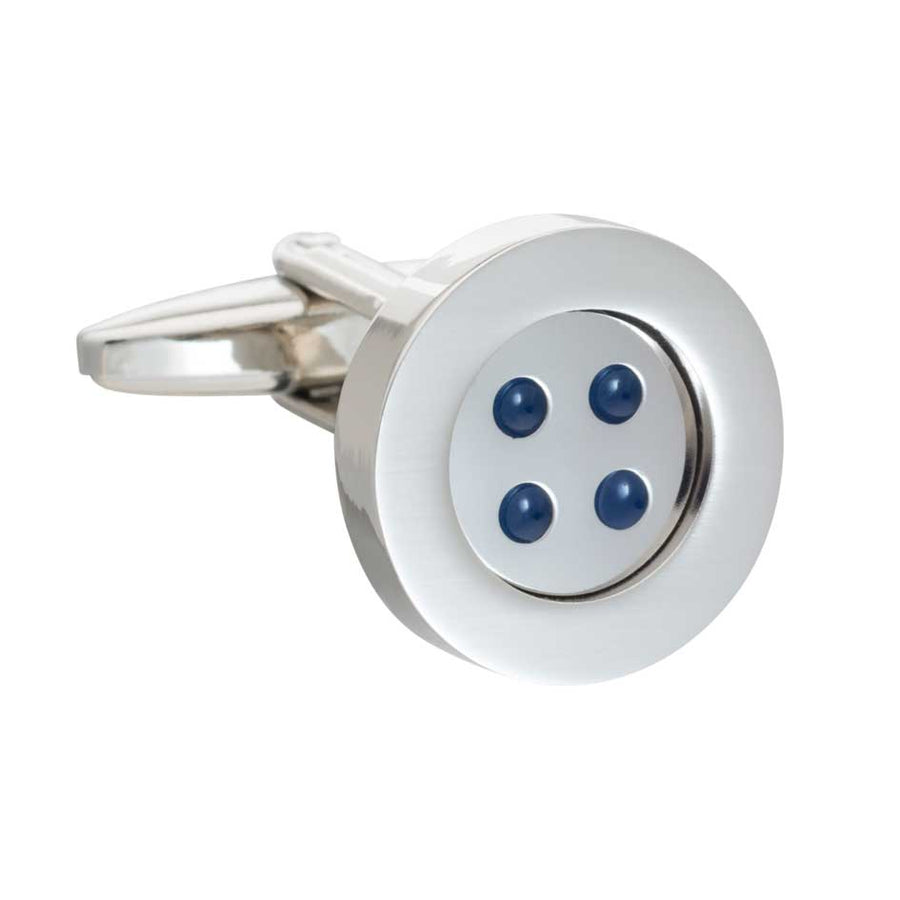 Simply Metal Classic Button Cufflinks by Elizabeth Parker