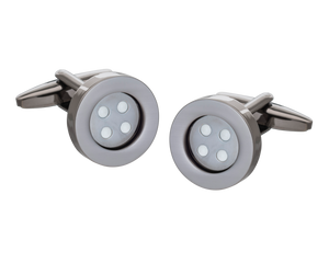 Gunmetal Classic Button Cufflinks