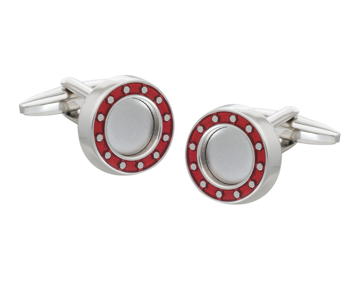 Industrial Core' Red Cufflinks