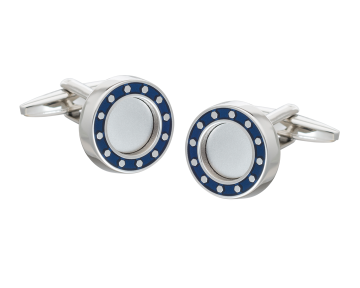 Industrial Core' Blue Cufflinks