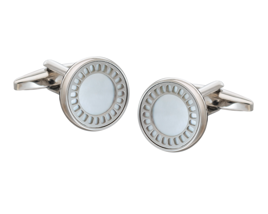 Mother of Pearl Film Reel Cufflinks