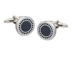 Onyx Film Reel Cufflinks