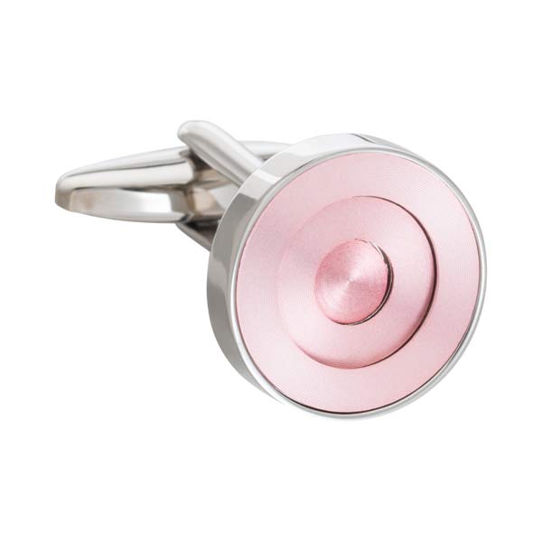 Pink Concentric Ring Luxury Cufflinks by Elizabeth Parker