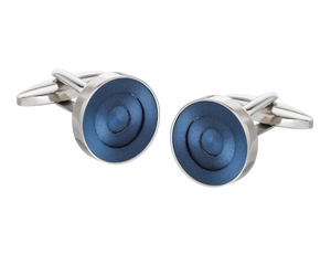 Blue Concentric Ring Cufflinks
