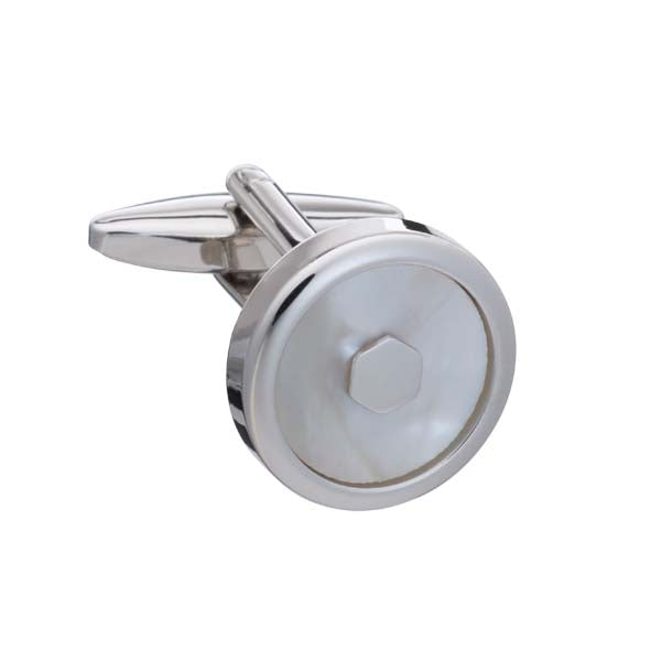 Hexy Middle Mother of Pearl Cufflinks